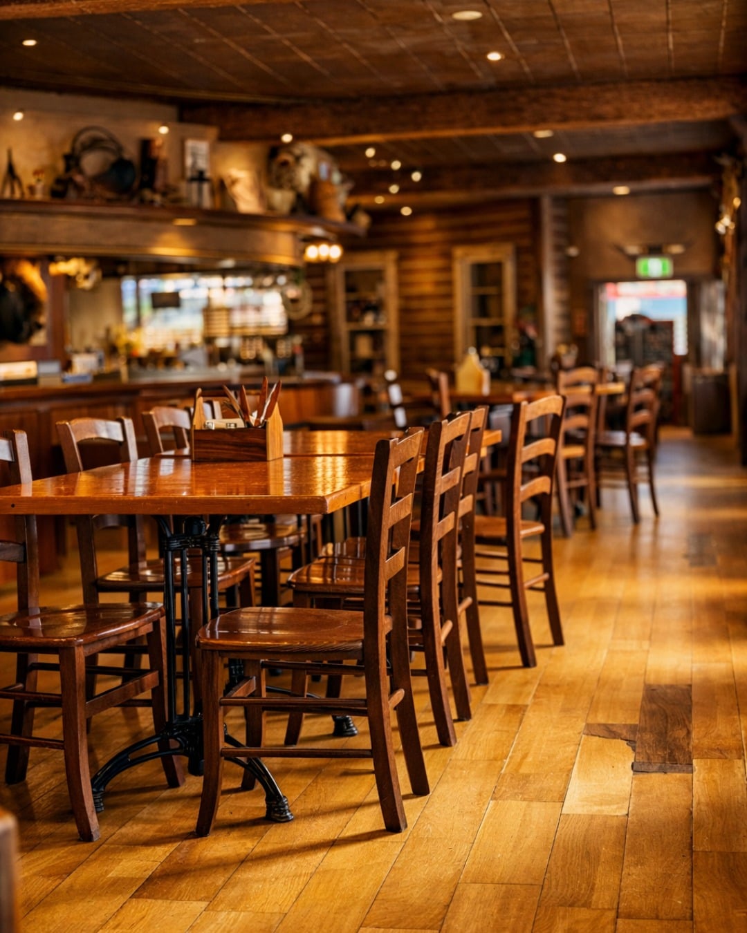 Stampede Bar and Grill dining area with warm lighting — Western themed restaurant in Papakura Auckland