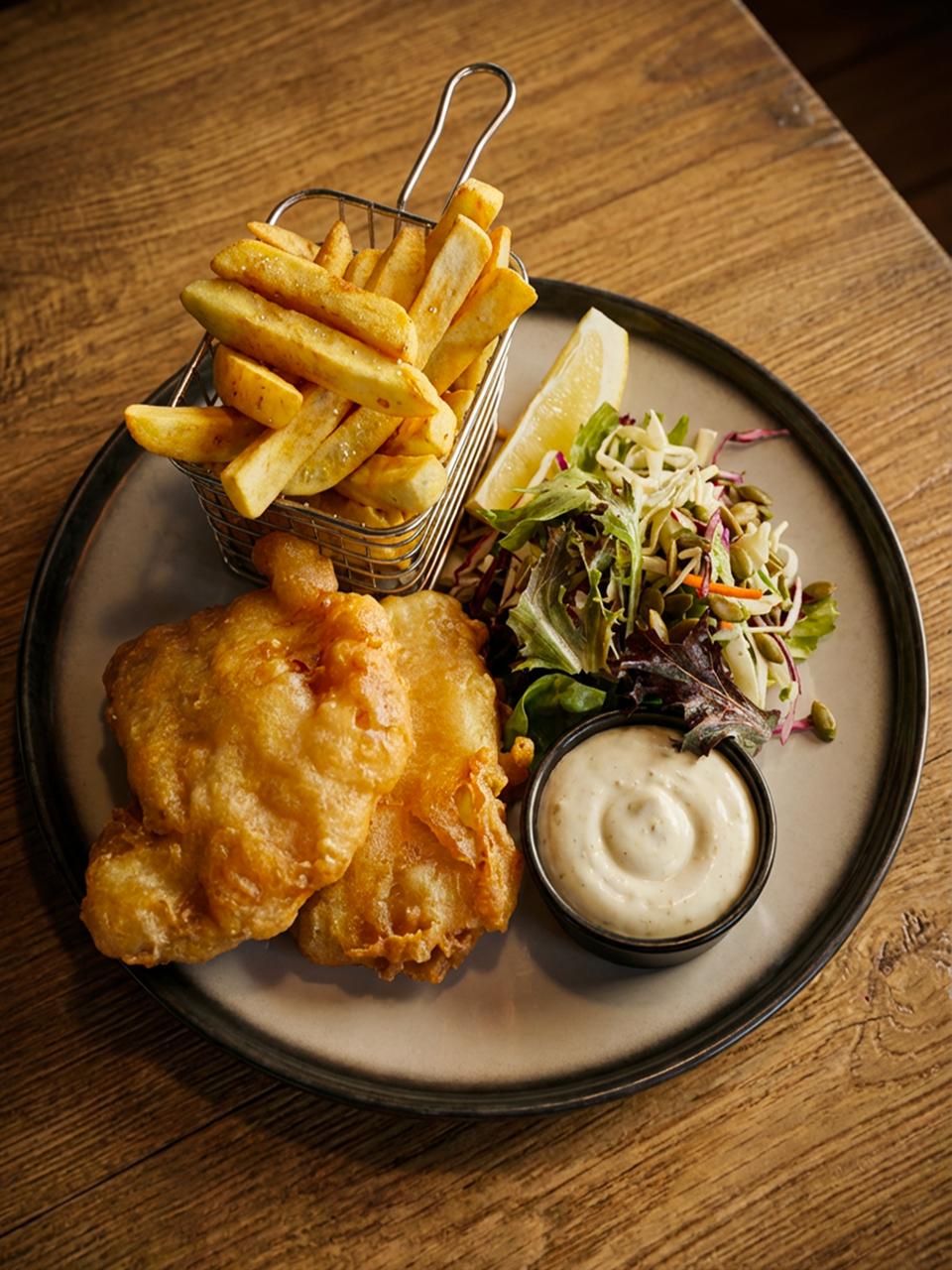 Fish and chips at Stampede Bar Papakura