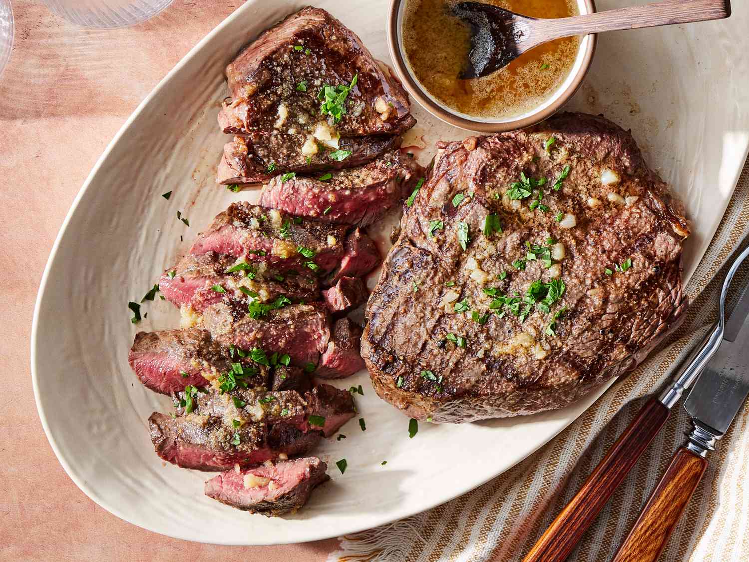 Premium steak platter at Stampede